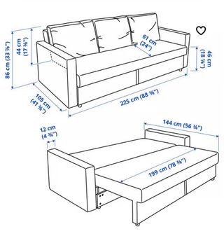 Sofá Cama Gris IKEA Friheten 3 plazas