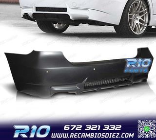 PARAGOLPES TRASERO BMW E90 LOOK M3 PDC SALIDA DOBLE IZQ