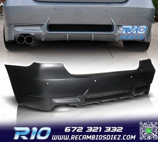 PARAGOLPES TRASERO BMW E90 LOOK M3 PDC SALIDA DOBLE IZQ