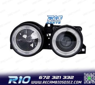 FAROS BMW SERIE 3 E30 82-94 OJOS ANGEL FONDO NEGRO