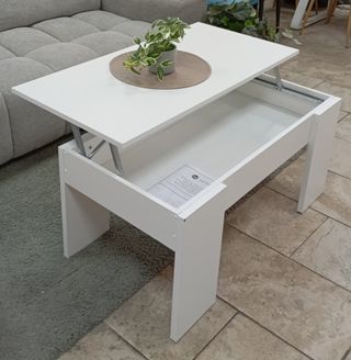 Mesa Centro Elevable Elise, Blanca. ¡REBAJA!