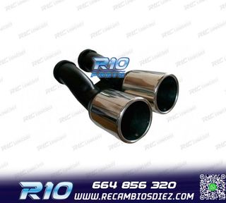 COLA ESCAPE DOBLE REDONDA ACERO INOX SEAT AUDI VOLKSWAGEN VW