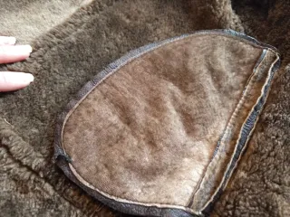 Abrigo borrego piel vuelta vintage