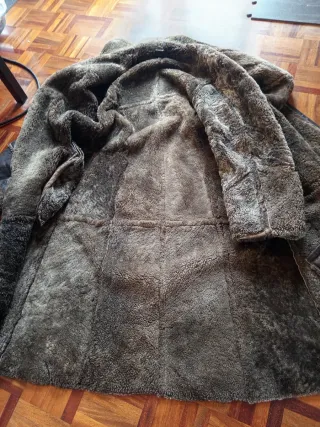 Abrigo borrego piel vuelta vintage