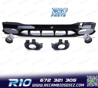 DIFUSOR MERCEDES CLA C118 19- AMG NEGRO BRILLO + COLAS ESCAP