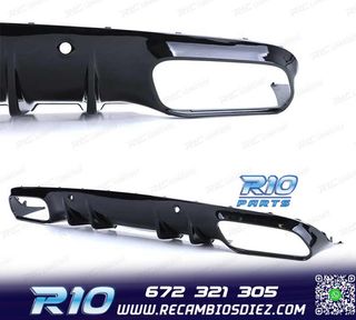 DIFUSOR MERCEDES CLASE C C205 COUPE 14-18 LOOK AMG PDC + COL