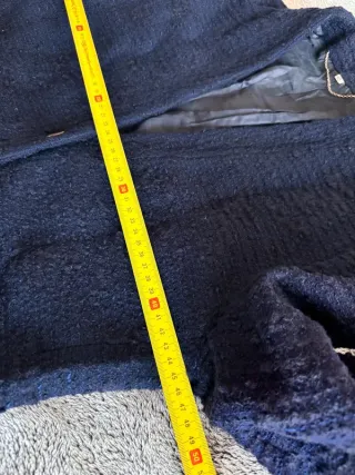 Blazer vintage bouclé blu navy