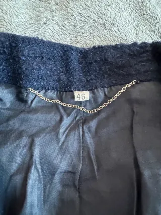 Blazer vintage bouclé blu navy