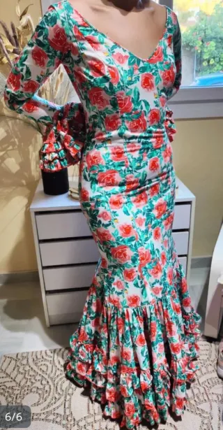 Traje de gitana flamenca Micaela Villa +2 mant.T38