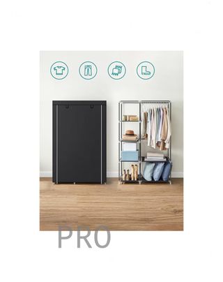 Armario de tela, armario para ropa con 1 barra para colgar