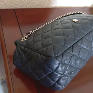 Bolso Purificación García piel azul marino