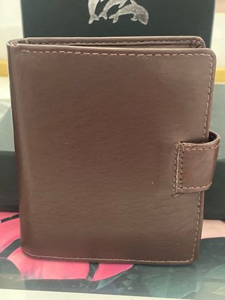 Cartera de Piel Marrón Dolphin