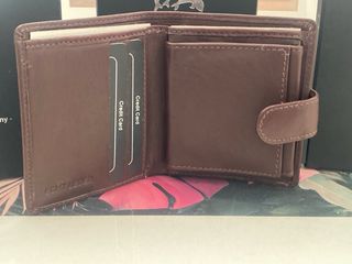 Cartera de Piel Marrón Dolphin