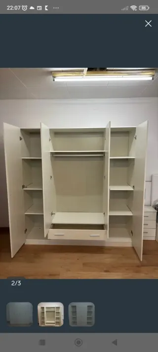 Armarios blancos 4 puertas