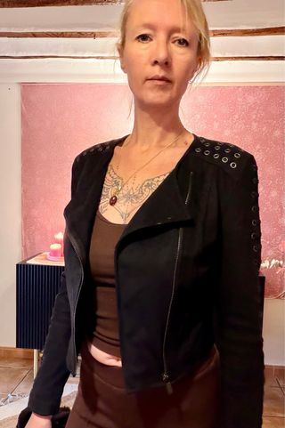 Lote 3 chaquetas cortas negro, beige y marrón