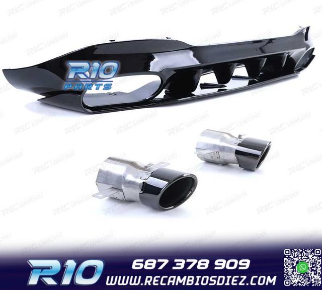 DIFUSOR MERCEDES CLA C118 19- AMG NEGRO BRILLO + COLAS ESCAP