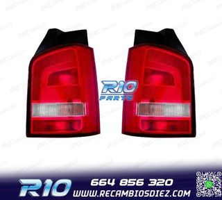 PILOTOS VOLKSWAGEN VW TRANSPORTER T5 1P 10-15 BLANCO ROJO