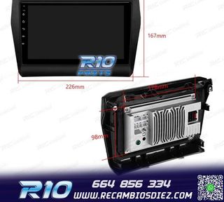 RADIO GPS ANDROID 12 9" PARA SUZUKI SWIFT 17-22