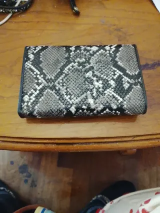 Portafoglio Renato Balestra pitone nero/grigio