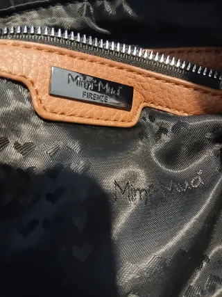 Zaino Mimi'mua' similpelle marrone e oro