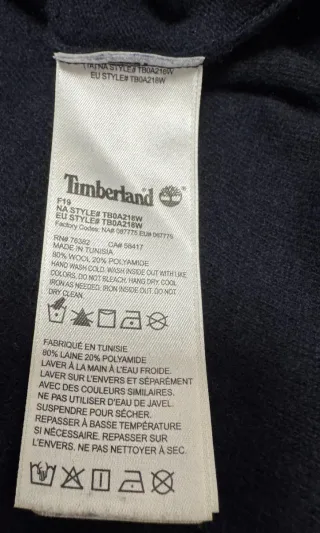 Jersey Timberland Cuello Pico Talla XL Lana