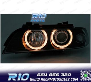 FAROS BMW E39 95-00 OJOS ANGEL FONDO NEGRO