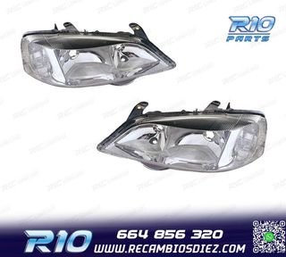 FAROS PARA OPEL ASTRA G 98-04 FONDO CROMO