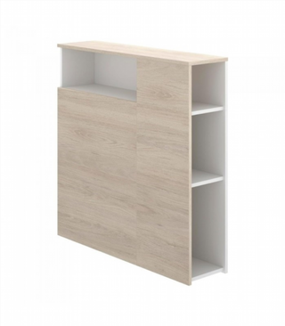 Cabecero Juvenil con Estante. Natural/Blanco