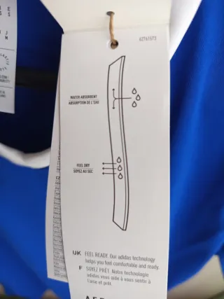 Camiseta Adidas Azul y Blanca