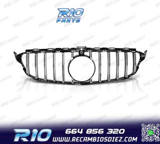 PARRILLA MERCEDES W205 14-18 LOOK AMG GT CROMO NEGRO