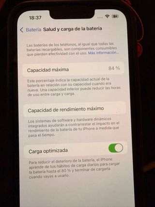 iPhone 13 128GB Negro - Batería 84%