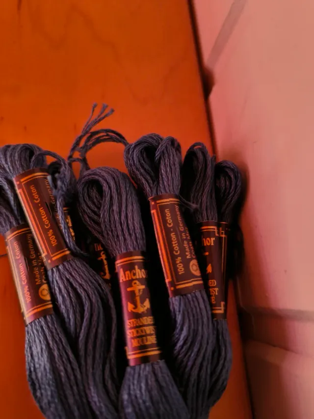 10 Madejas Hilo Bordar Ancora Azul