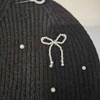 Pack 3 Gorros Beanie Coquette Perlas. Nuevo.