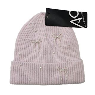 Pack 3 Gorros Beanie Coquette Perlas. Nuevo.