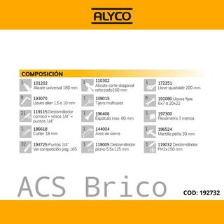Caja Herramientas 82 Piezas Alyco 192732