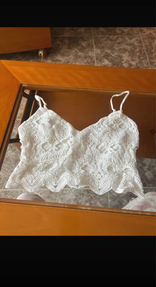 Top encaje blanco fiesta