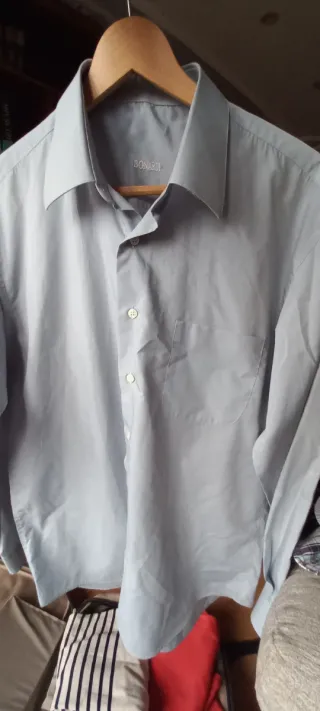 Camisa Bonardi T.43/17 Azul/Gris