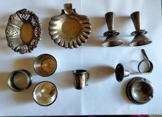 Lote de objetos de alpaca