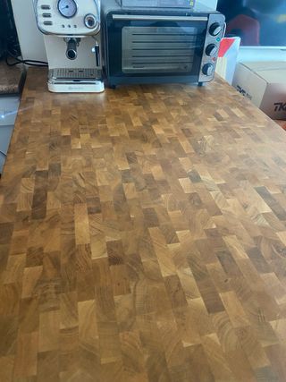 Isla Cocina IKEA VADHOLMA Madera + taburetes