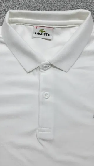 Polo Lacoste Blanco Clásico | Logo Bordado