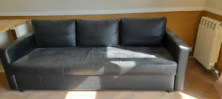 URGE VENDER Sofá Cama Cuero Negro y Marrón