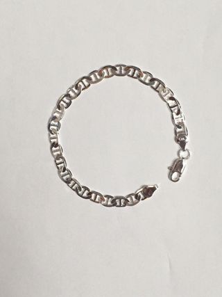 Pulsera eslabones unisex plateada