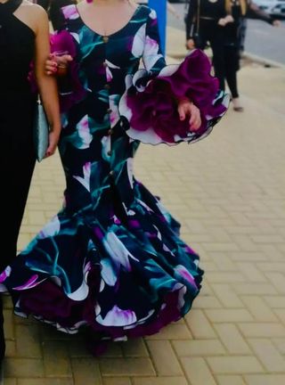 Traje de flamenca estampado floral