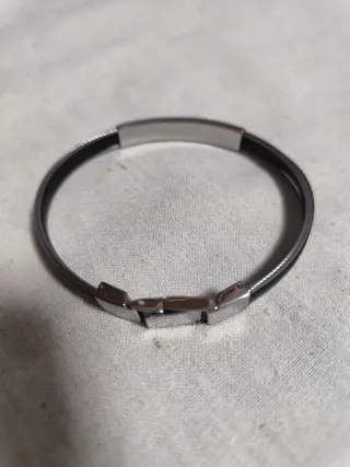 Bracciale Uomo Acciaio e Caucciù