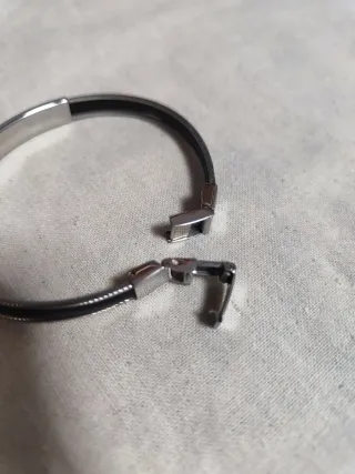 Bracciale Uomo Acciaio e Caucciù