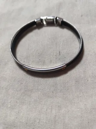 Bracciale Uomo Acciaio e Caucciù
