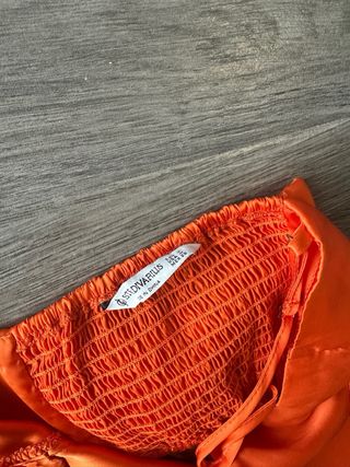 Top naranja satinado