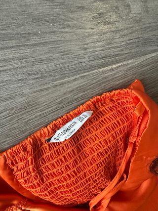 Top naranja satinado