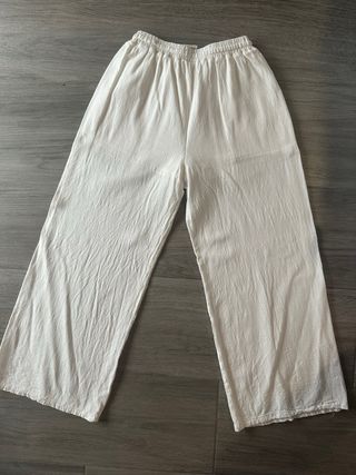 Pantalón de lino blanco