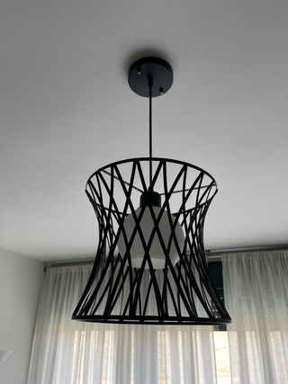 Lámpara de techo metal negra